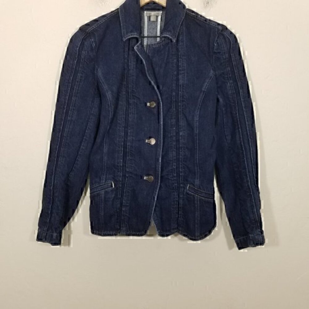 J. Jill Button Jean Jacket Blue with‎ Front Pockets Size 2